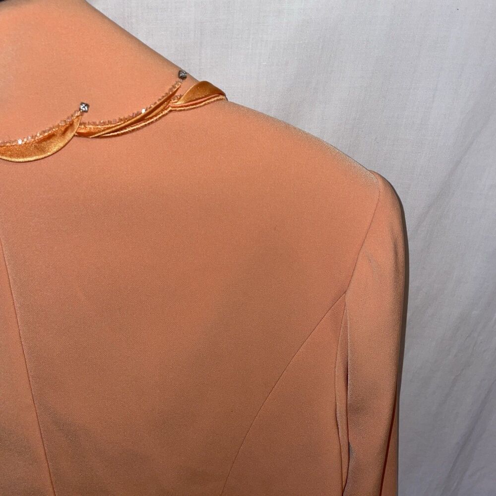 Louise Ricci Women’s Skirt Suit Size 20 Orange Business Formal Party - Picture 9 of 16